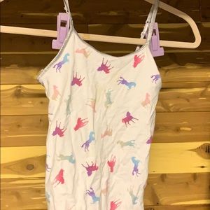 Tank top horses silver straps girls size 10